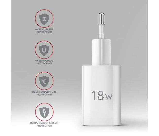 AXAGON ACU-QC18W QC 18W, 1x port USB-A, QC3.0/AFC/FCP/SMART Biała - 1485400 - zdjęcie 7